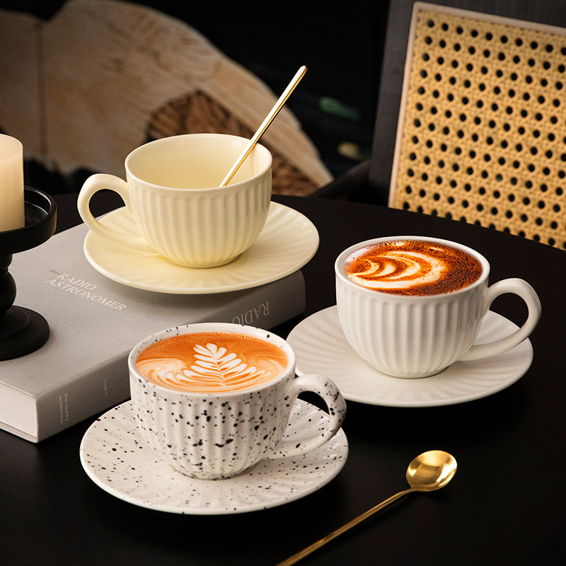 Cốc cà phê kiểu Nhật cao cấp treo tai gốm sứ văn phòng Latte Lara Bộ cốc trà chiều