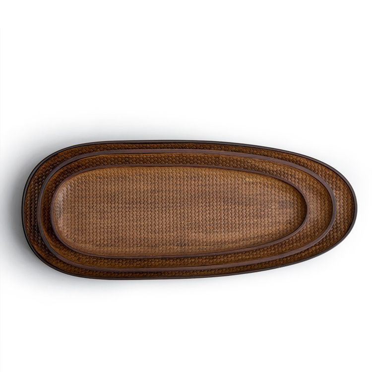 Khay trà tre nặng chèo bè Khay pha khô bằng tre Bộ trà Kung Fu Khay trà Phụ kiện Bộ trà kiểu Nhật gia dụng