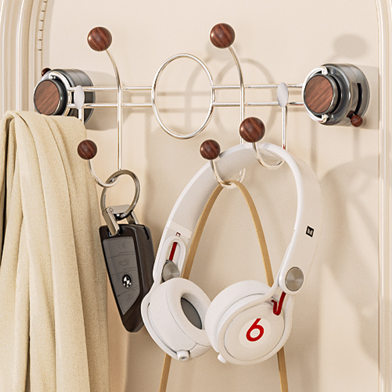 Móc treo sau cửa cốc hút không đục lỗ, cửa ra vào bằng keo mạnh mẽ, giá để mũ phòng ngủ, móc treo tường chịu lực mạnh