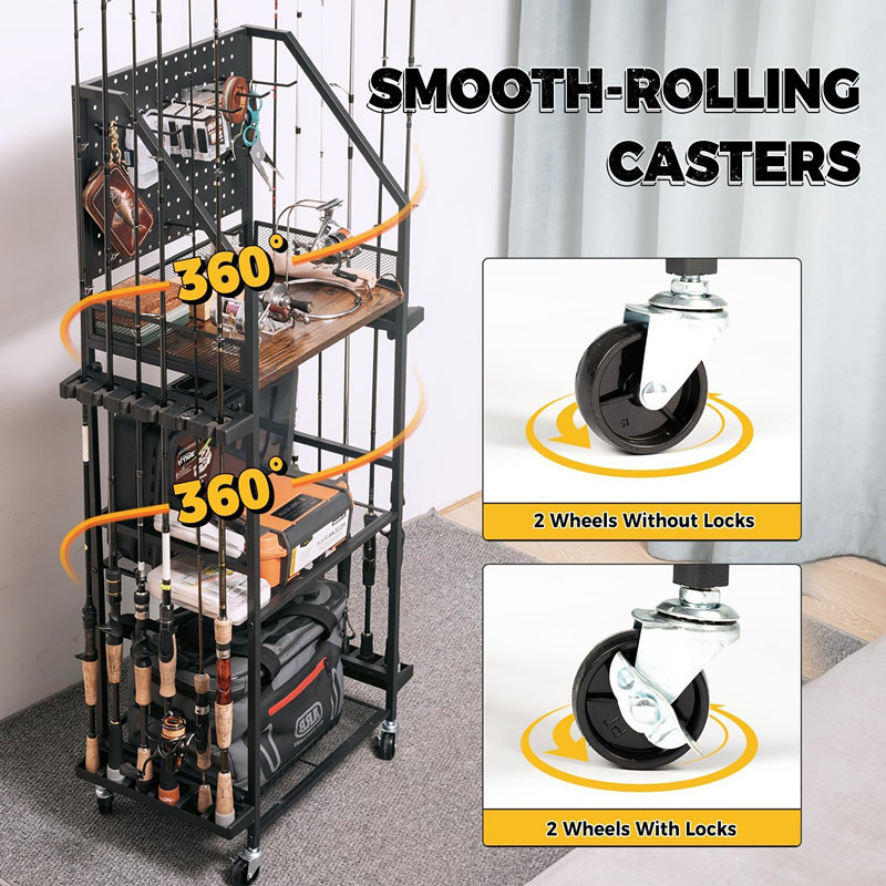 Kệ để đồ câu cá và dụng cụ câu 3 tầng bằng thép XP002 giá để cần câu đồ câu cá