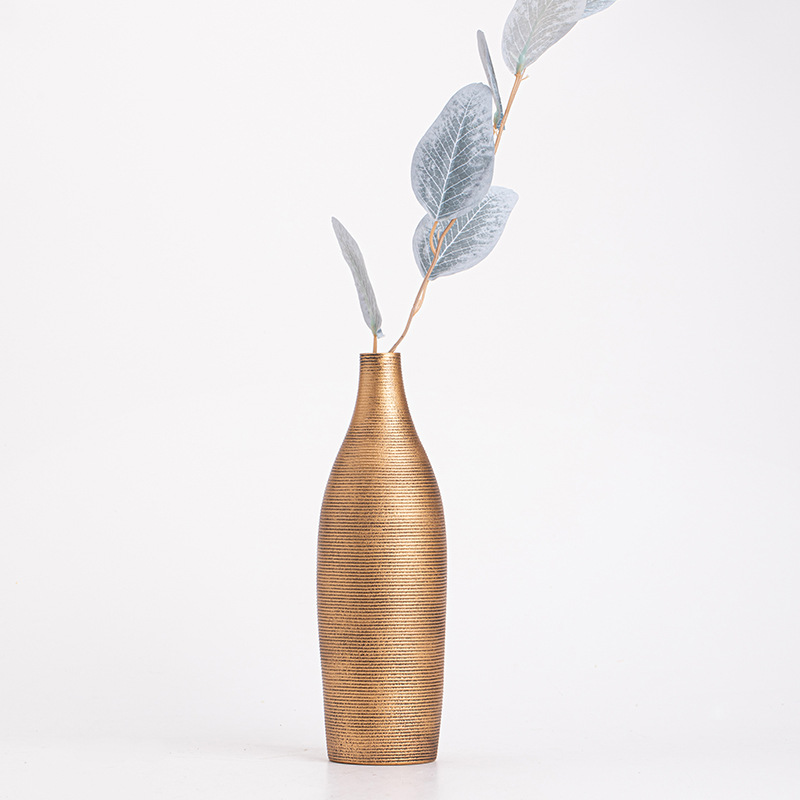 Bình mũi nhọn có ren, bình gốm sáng tạo kiểu Trung Quốc mới, đồ trang trí trang trí phòng trà thoải mái cho phòng khách gia đình