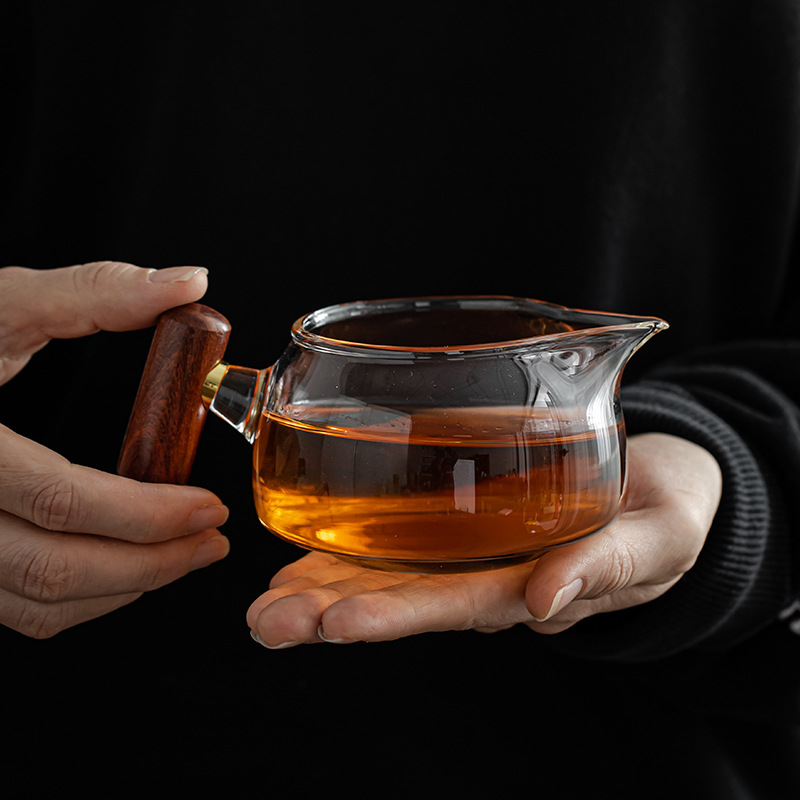 Cốc công bằng thủy tinh borosilicate phong cách Nhật Bản cốc công cộng thủy tinh dày tách trà Bộ trà Kung Fu