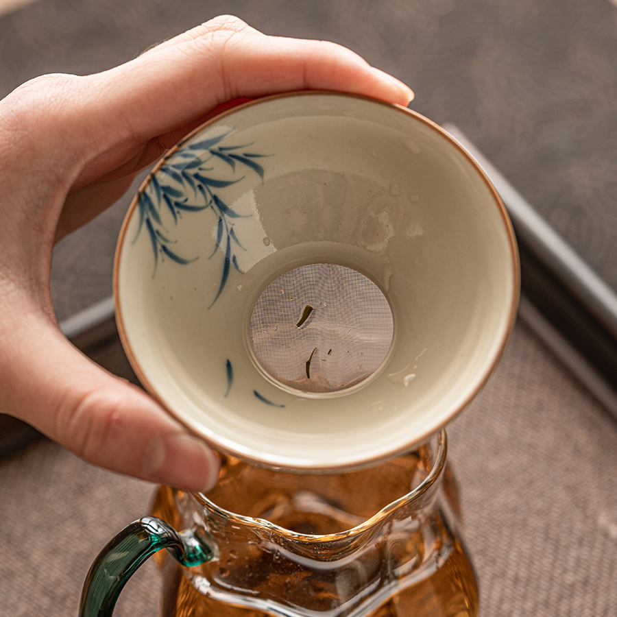 Nuan Ying Xinliu lọc trà lọc trà bụi thực vật bộ lọc trà gốm sứ Phụ Kiện Bộ lọc trà ngăn trà