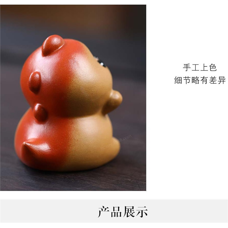 Đồ trang trí rồng sữa con vật cưng trà cát tím thủ công bộ trà rồng nhỏ sáng tạo bộ trà đồ trang trí khay trà đồ trang trí gốm sứ có thể nuôi