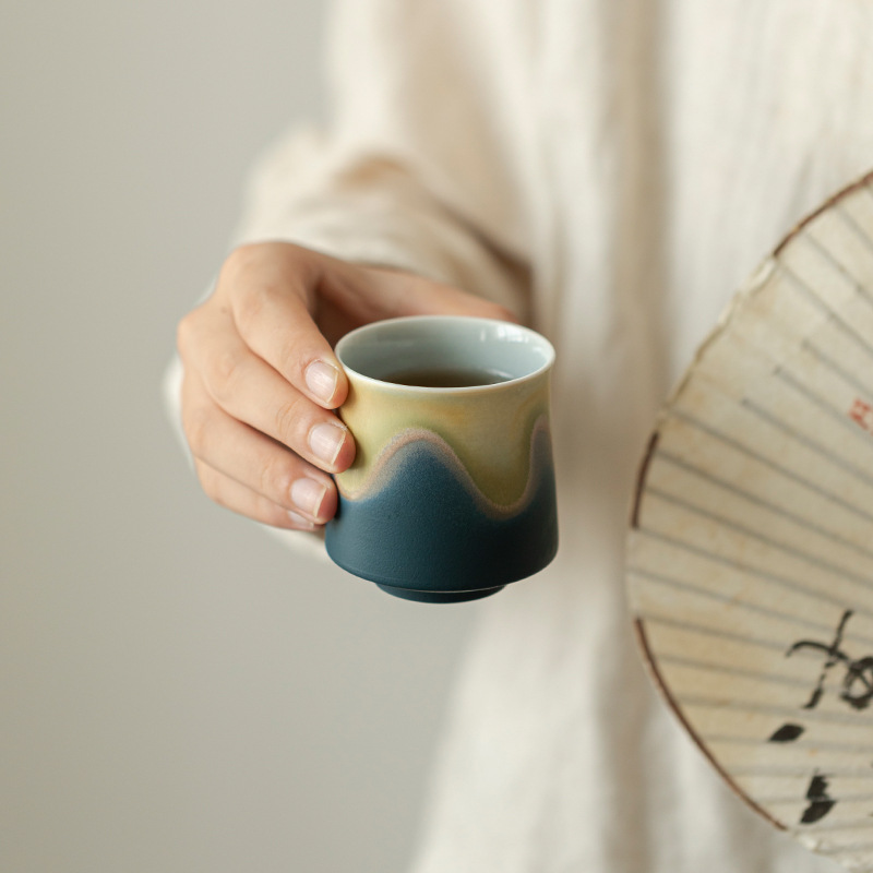 Chpu Qianli Jiangshan Văn hóa và Sáng tạo Gốm sứ Tách trà Chủ sở hữu Hộp quà Sáng tạo Cốc trà Bộ trà Quà tặng Lễ hội
