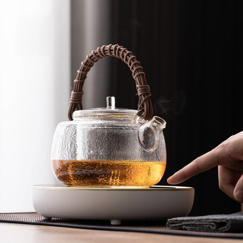 Ấm đun trà thủy tinh borosilicate mới 2024, bếp gốm điện chịu nhiệt độ cao, ấm đun trà, ấm đun nước chuyên dùng để pha trà