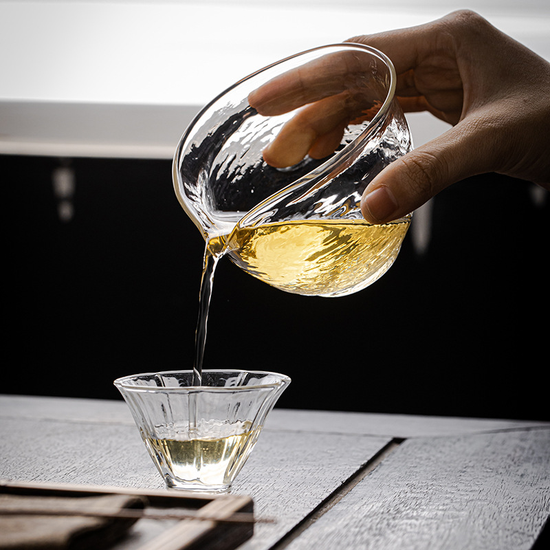 Oantang bán buôn cốc công bằng mặt trăng phong cách Nhật Bản cốc thủy tinh dày chịu nhiệt Borosilicat cao phân chia Phụ Kiện Bộ trà