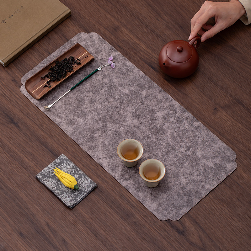 Bàn trà bổ sung sợi nhỏ cao cấp cổ điển hai mặt bàn trà phong cách Trung Quốc mới khăn trà vải cotton chống thấm nước phong cách Nhật Zen