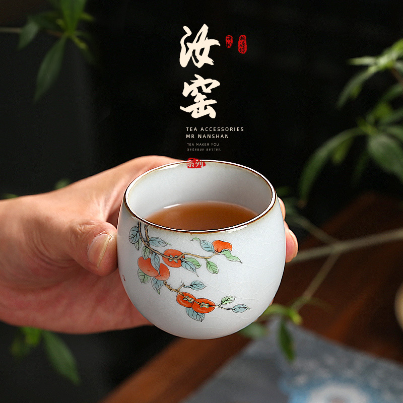 Cốc trà Ruyao cốc chủ nhân cốc đơn bát trà cao cấp cao cấp sản phẩm đặc biệt cá nhân tách trà Kung Fu hồng sen