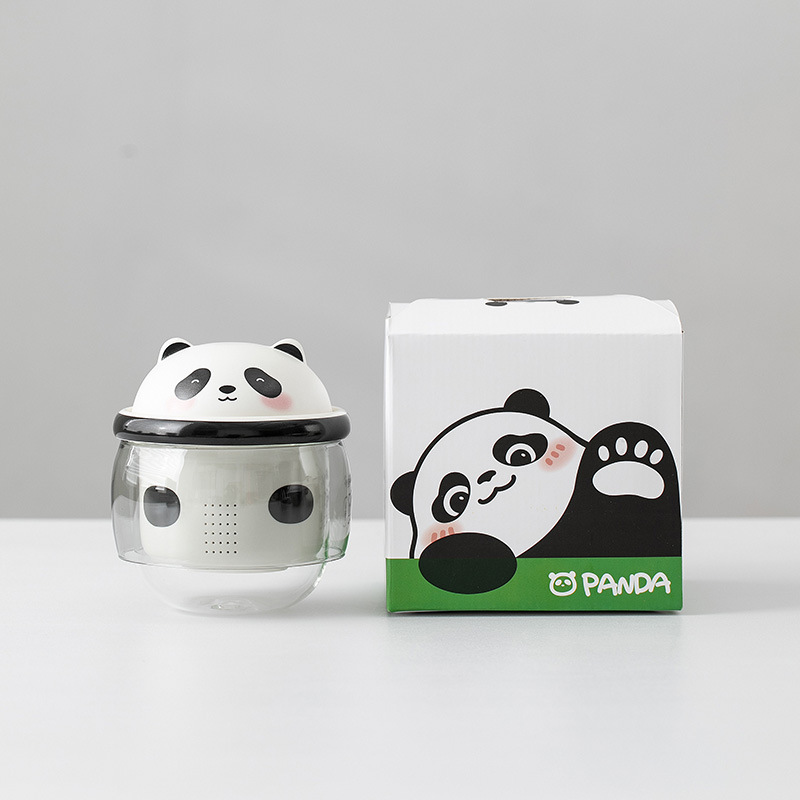 Cốc pha trà gốm sứ gấu trúc cốc văn phòng sáng tạo có nắp cốc tách trà có sẵn trong kho