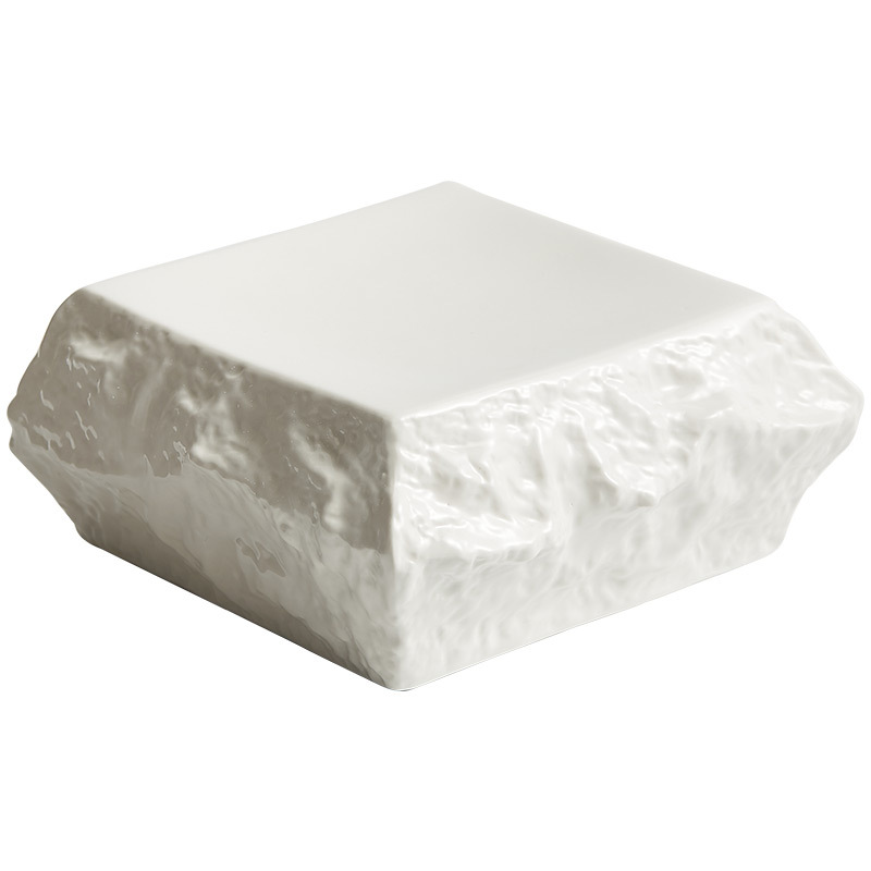 Đĩa hình đá không đều kiểu Nhật, đĩa thực phẩm, nhà hàng khách sạn, câu lạc bộ, đĩa ăn phương Tây, đĩa phẳng, Bộ đồ ăn Nghi Lễ cao cấp