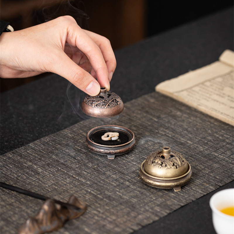 Bếp thơm lá chuối ba chân hương bột chống dính Xiangyun hương bếp nhà trong nhà hương liệu bếp văn phòng phòng trà đồ trang trí