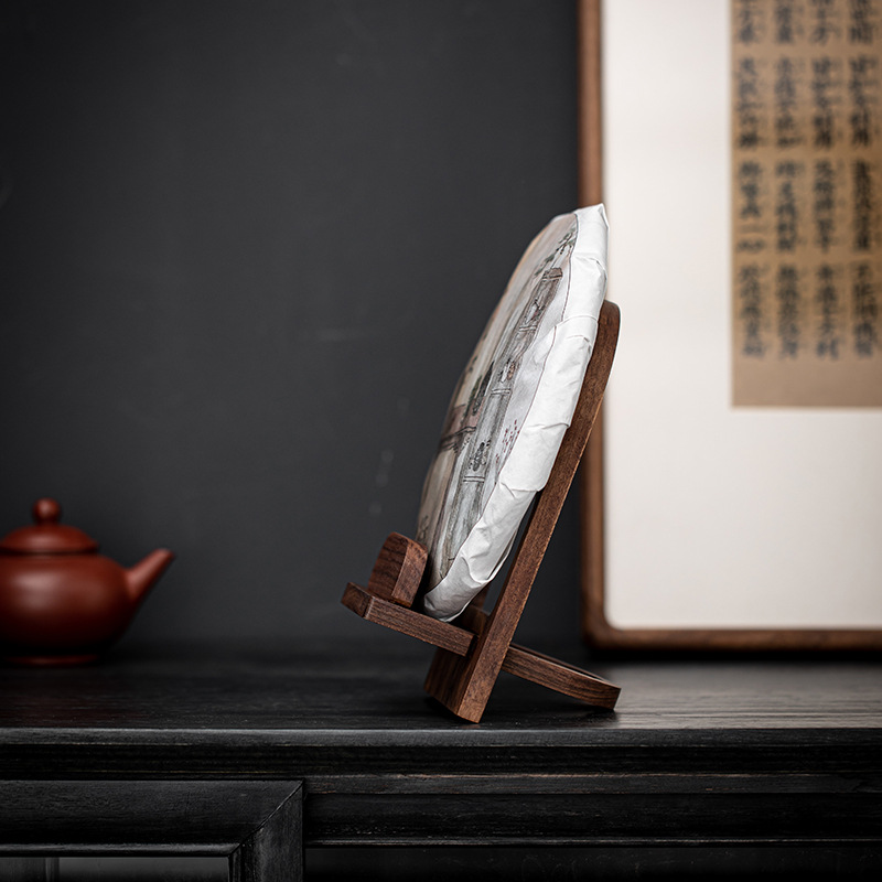 Giá đựng Bánh trà gỗ cẩm lai, bánh trà trắng, Giá đựng bánh trà Pu'er, đồ trang trí, phụ kiện trà đạo Kung Fu