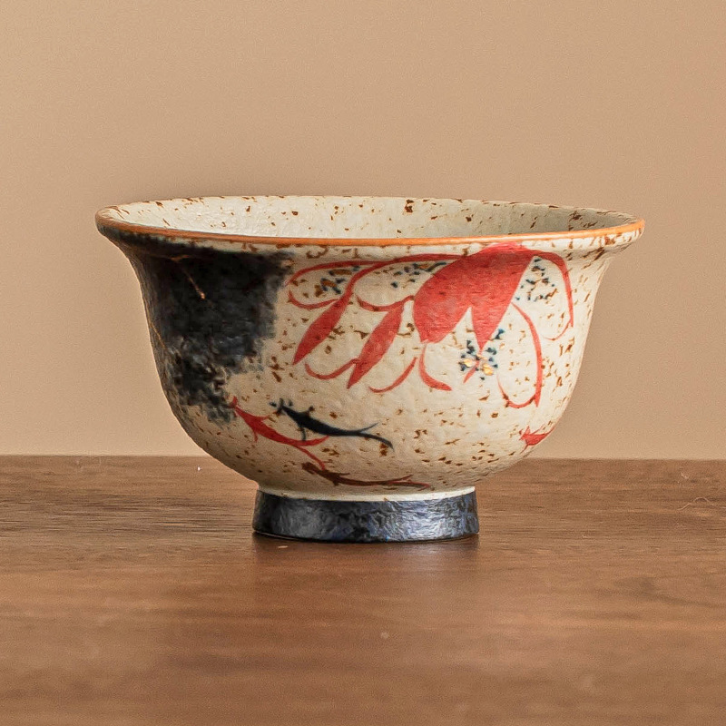 Màu xanh và trắng, đá lửa đỏ, tách trà cao cấp, cốc chủ nhân, vẽ tay bằng vàng, cốc cầm tay cá koi vần sen, cốc đơn trà, dung tích lớn