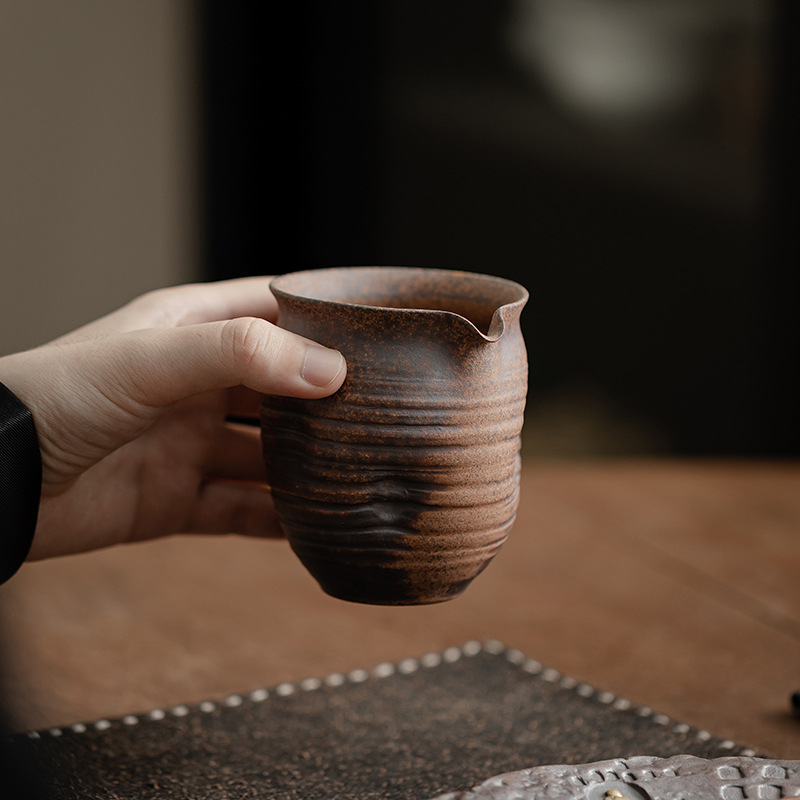 Cốc công bằng bùn đá cũ, cốc công bằng gốm sứ, cốc công cộng pha trà gia dụng, phụ kiện bộ trà Kung Fu