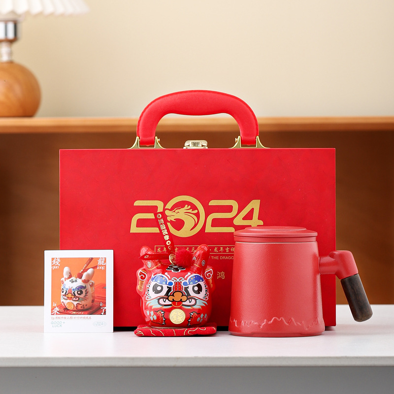 2024 Năm Rồng Năm Mới Bộ Quà Tặng Doanh Nghiệp Quà Tặng Quà Tặng Ngày Tết Lễ Hội Đèn Lồng Tốt May mắn Tiền Tiền Rồng Quà Tặng
