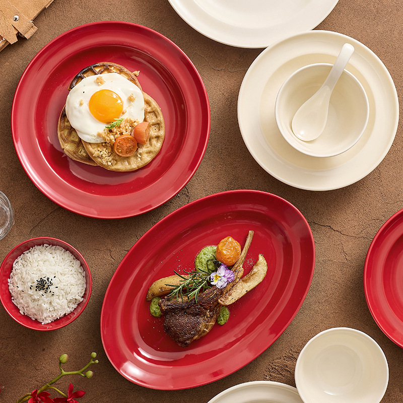 Bộ bát đĩa gốm sứ, quà cưới, bộ đồ ăn gia dụng, tân gia, bát đĩa, đũa, hộp quà