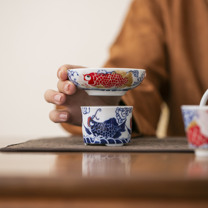 Nafu Longyu lọc trà lọc trà mỡ cừu ngọc lọc sứ lọc trà gia dụng lọc trà lưới phụ kiện bộ trà bán buôn