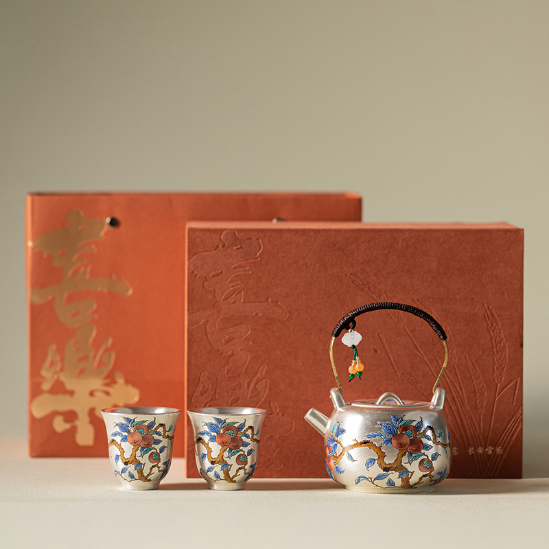 Bộ dụng cụ trà một ấm hai chén, ấm trà gốm sứ gia dụng, ấm trà, ấm trà, quà tặng