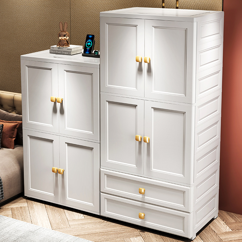 Tủ lưu trữ Super Peng Tủ quần áo trẻ em hai cửa bằng Nhựa Kiểu treo tủ đựng đồ lắp ráp cỡ lớn Tủ giày Tủ đựng đồ lặt vặt