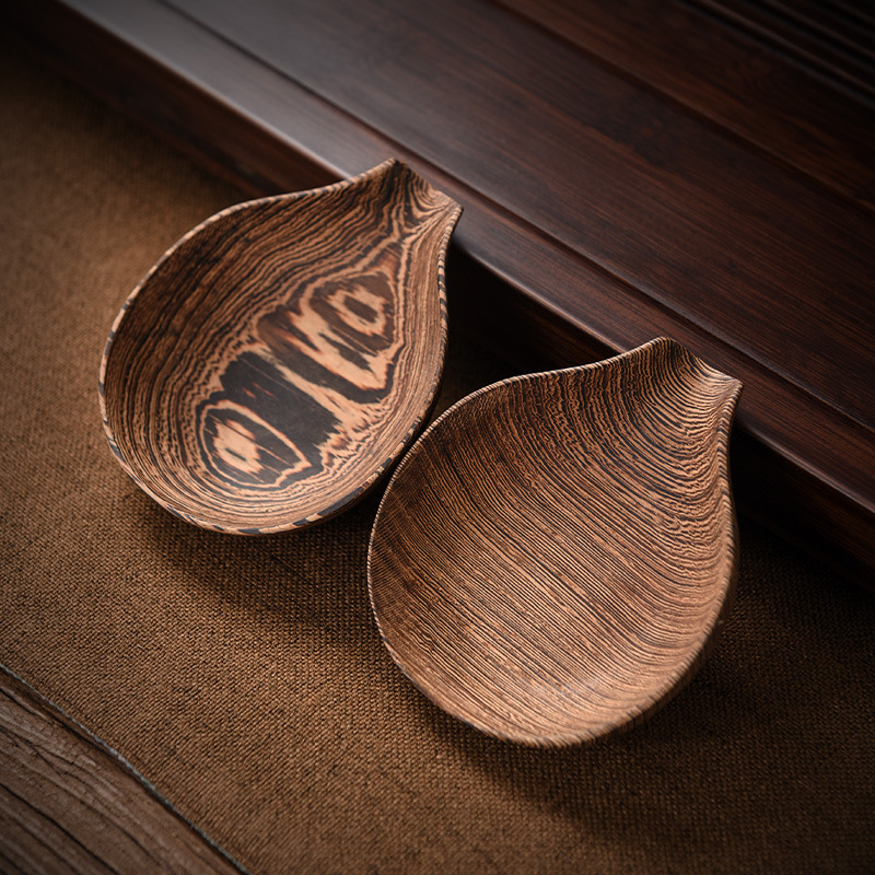 Bộ trà Kung Fu bằng gỗ Wenge, thìa trà sen thủ công, phụ kiện trà đạo, hộp trà cổ điển, thìa trà kéo trà