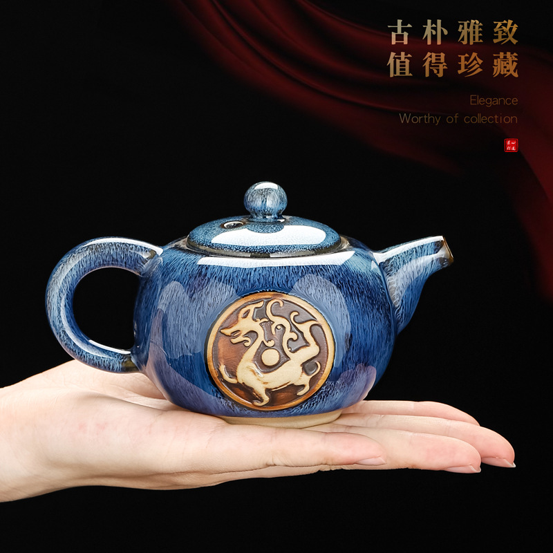 Ấm trà biến đổi lò, dụng cụ trà Kungfu, ấm trà, trà đạo, ấm trà gốm sứ, ấm trà nồi hơi nhỏ gia dụng kiểu Nhật, ấm đơn