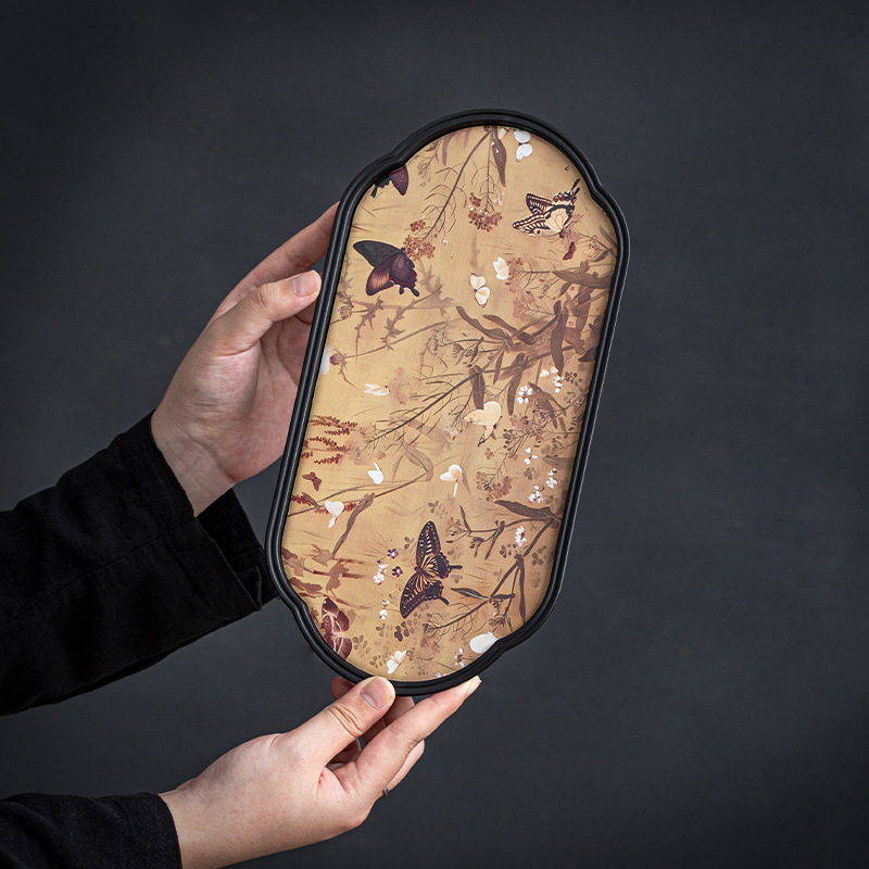 Khay trà thấm nước kiểu Trung Quốc mới khay trà phong cách Trung Quốc khay trà phòng trà bộ trà bàn trà nhỏ một người bàn pha khô tách trà