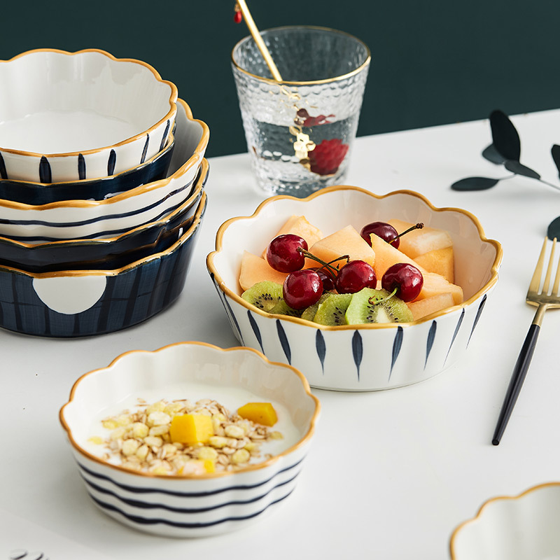 [Giảm giá thông quan đặc biệt] Bát gốm sứ, bát lớn gia dụng, bát súp, bát mì, bát xô kiểu Nhật 8 inch, bát salad