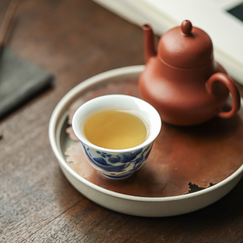 Cốc trà sứ trắng xanh mẫu mới dụng cụ trà kungfu gia dụng cốc trà phục vụ khách hàng bát trà nhỏ cốc chủ nhân gốm sứ