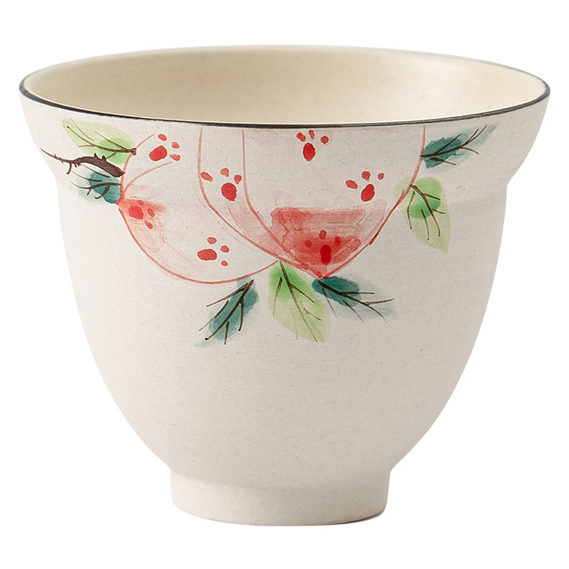 Wabai Jifeng bột trích dẫn chủ nhân cốc trà đào sinh nhật vẽ tay cốc trà đồ dùng văn phòng gia dụng cốc trà gốm chuyên dụng cá nhân