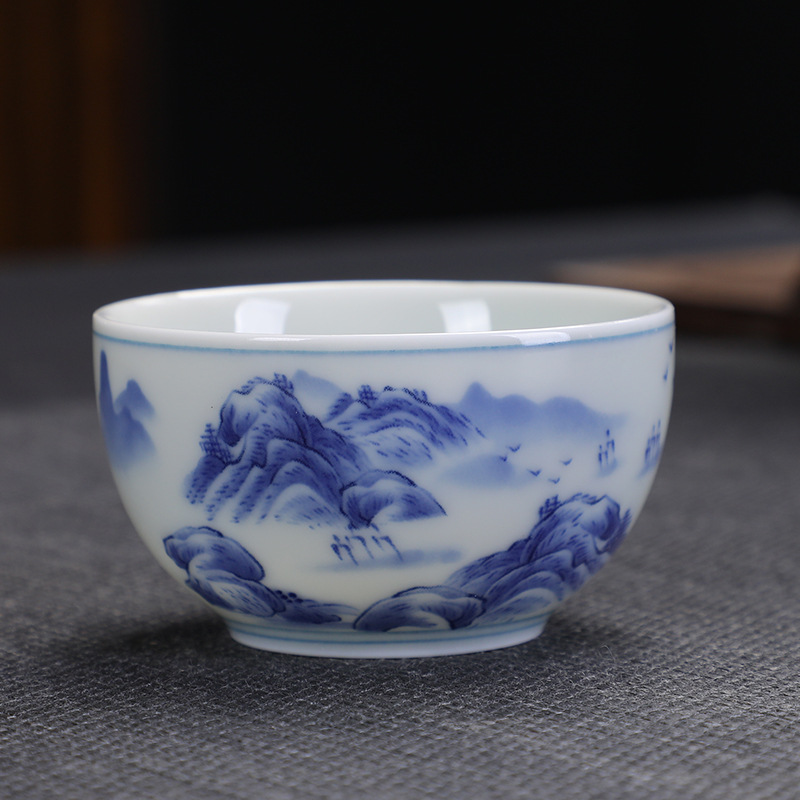 Cốc trà gốm sứ gia dụng văn phòng khách sạn cốc trà bộ trà công phu cốc trà nhỏ cốc trà đơn giản bán buôn