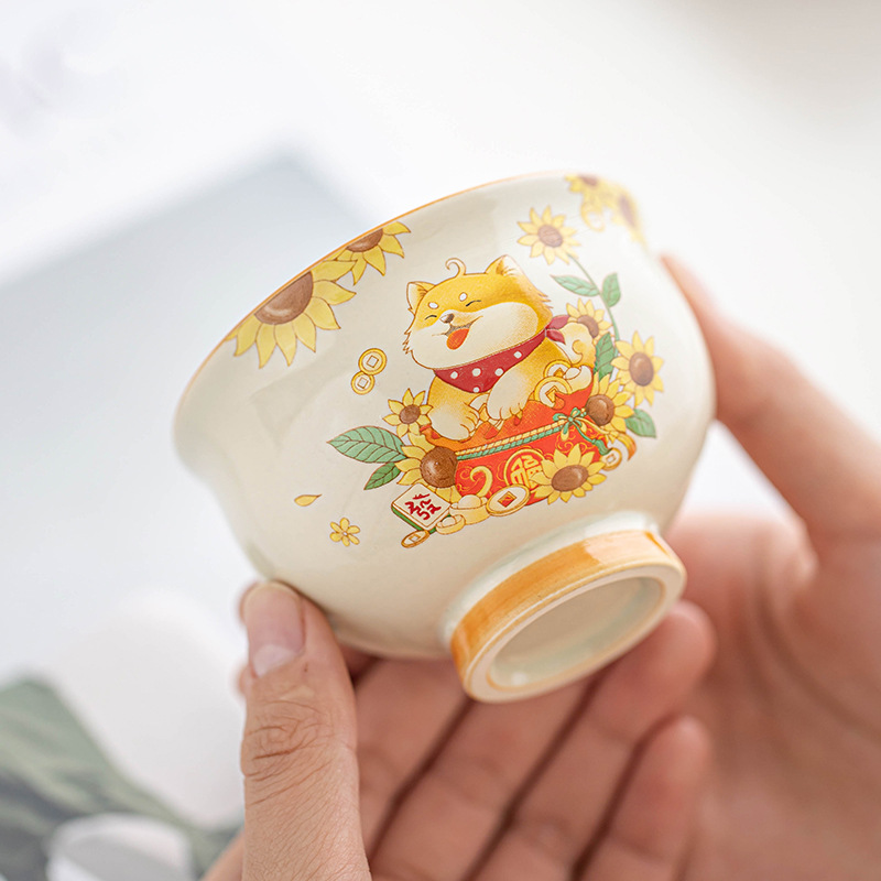 Tách trà gốm lớn có men tro, Tách trà gia đình tròn và trang nhã, Cốc chủ, Một mảnh.