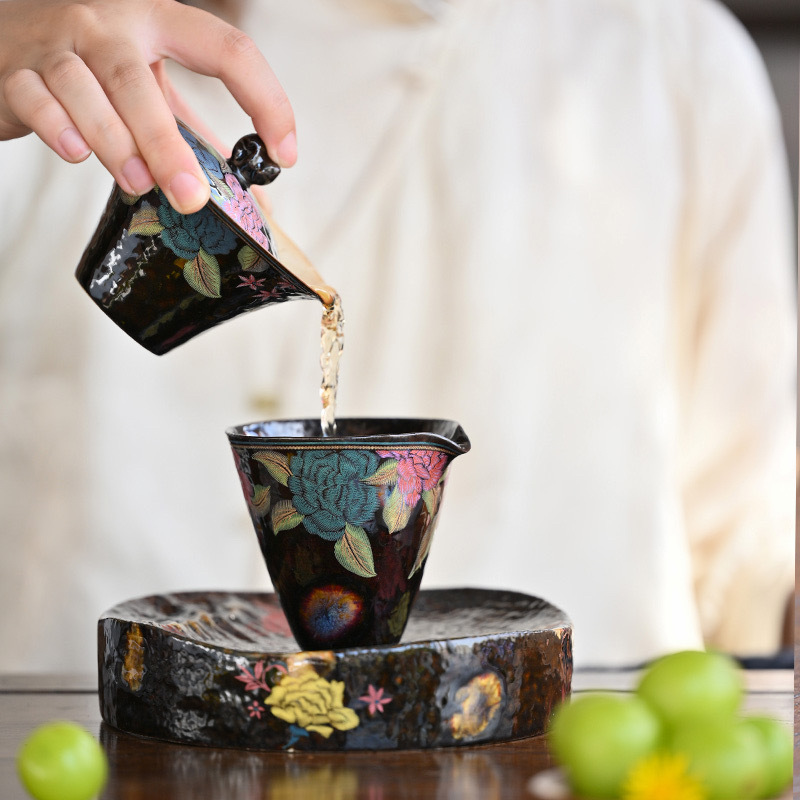 Củi Kesi thủ công mỹ nghệ bát có nắp thứ hai, bát có nắp cao cấp dành cho nữ thủ công, bộ trà Kung Fu, quà tặng cổ điển cao cấp