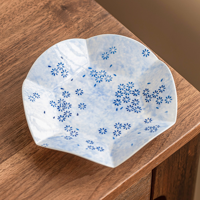 Bình đựng lá sen cúc xanh, khay trà pha khô bằng gốm sứ, lót ly, phụ kiện trà đạo, đồ trang trí bàn trà sáng tạo, lót ly, lót ấm