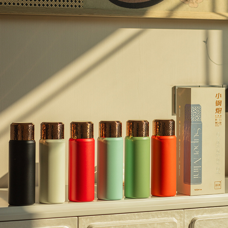 Cốc cách nhiệt tách trà inox 316 pháo thép nhỏ cốc trà siêu mini kèm theo cốc nước ô tô cầm tay