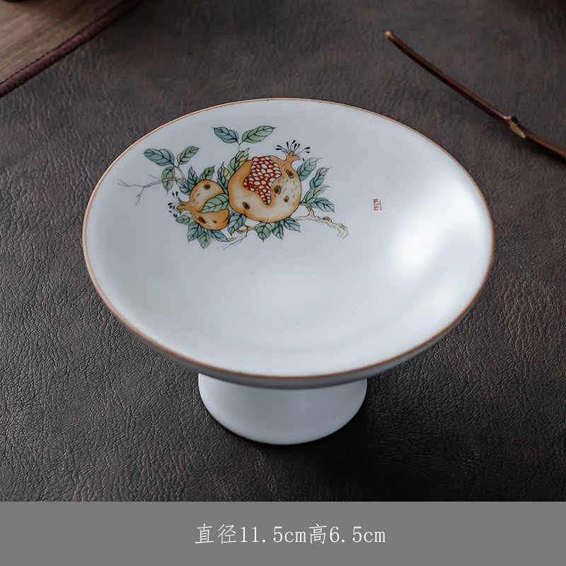 Khay giải khát Thiền kiểu Trung Quốc khay trái cây chân cao bàn trà phòng khách gia dụng khay đồ ăn vặt các loại hạt trái cây sấy khô cho Phật