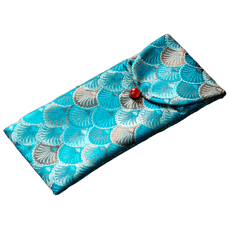 Túi đựng phụ kiện bộ sáu quý ông trà đạo túi đựng đồ bộ trà vải nghệ thuật túi đựng đồ du lịch túi đựng bút chì túi đựng đồ túi đựng đồ