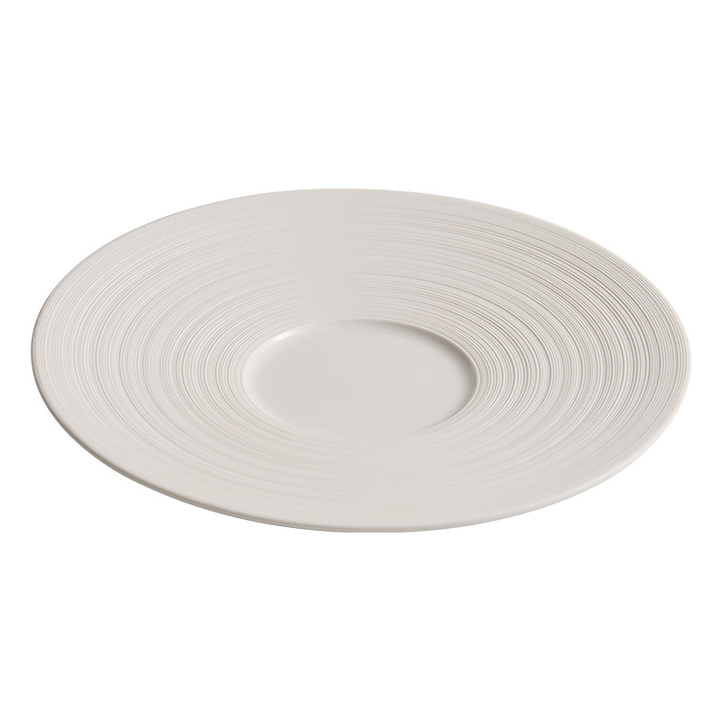 Đĩa đồ ăn phương Tây bằng gốm chải, đĩa súp, đĩa gia dụng, bộ đồ ăn khách sạn cao cấp, đĩa nghệ thuật, đĩa tròn, đĩa đặc sản