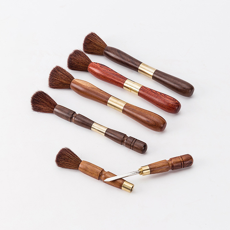 Bán buôn phụ kiện Bộ ấm trà trà Pu'er trà đa năng dao cầm ấm bút gỗ cẩm lai gỗ mun gỗ cẩm lai gỗ rắn hai mục đích bàn chải Kim Trà