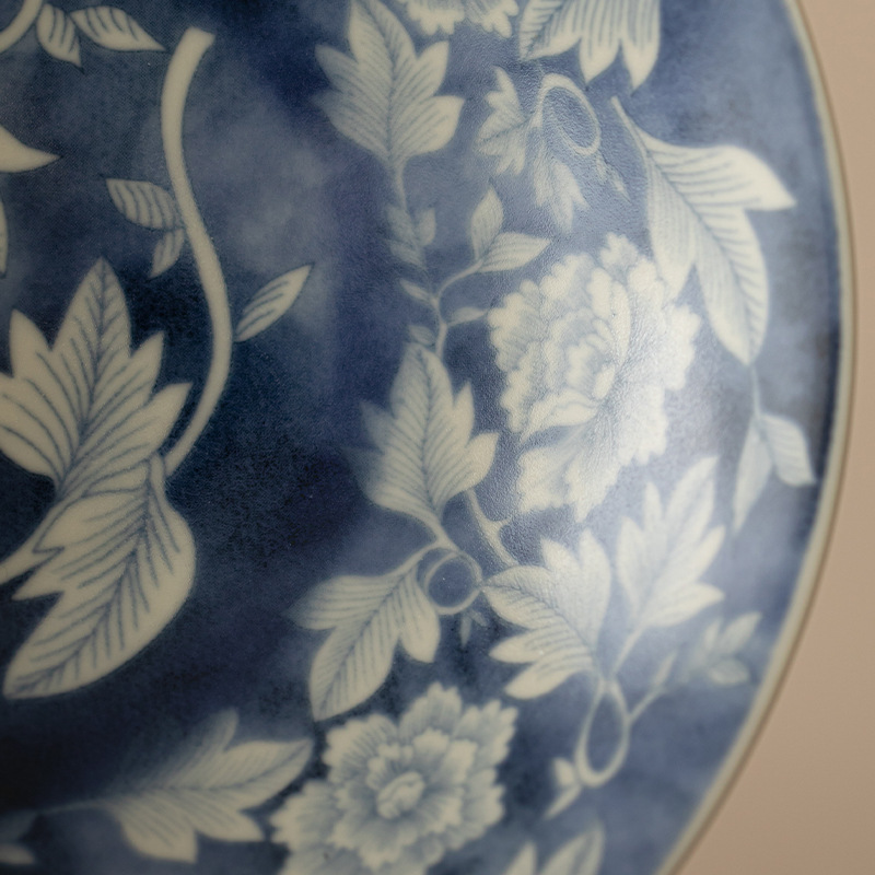 Ấm gốm sứ trắng xanh tráng men soda, ấm trà kiểu Trung Quốc, đệm ấm, khay đựng đồ gia dụng, khay đựng trái cây, phụ kiện bộ trà