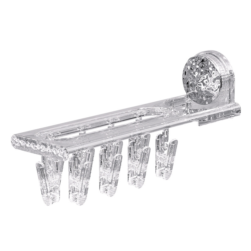 Giá để đồ tất gấp cốc hút, giá phơi đồ lót không đục lỗ, đồ lót gia dụng, giá phơi nhiều kẹp, dụng cụ thần thánh