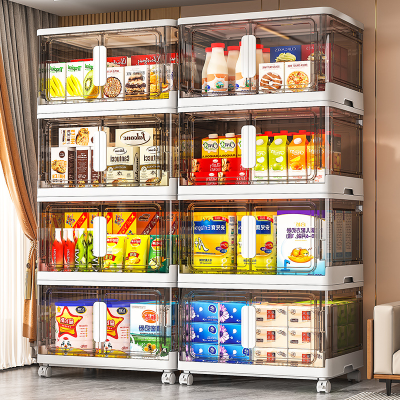 Tủ đựng đồ gấp gọn 45-55CM có khóa từ dùng trong gia đình, đồ chơi trẻ em, tủ đựng quần áo, tủ đựng đồ ăn nhẹ bằng nhựa