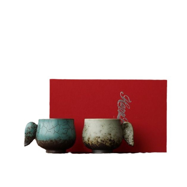 Cốc đôi văn hóa và sáng tạo cổ điển, cốc trà cho người lớn tuổi, cốc quà tặng tân gia, cốc nước quà tặng doanh nghiệp