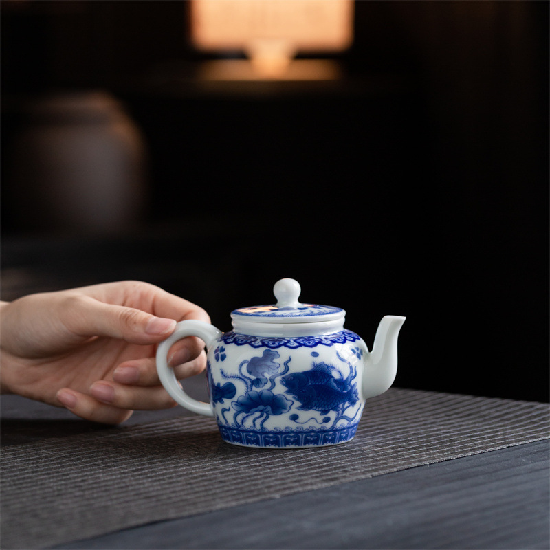 Ấm trà gia dụng Kung Fu Yitang Ấm trà giàu có ấm trà ấm trà pha trà trà nước gốm sứ bán buôn đặc biệt