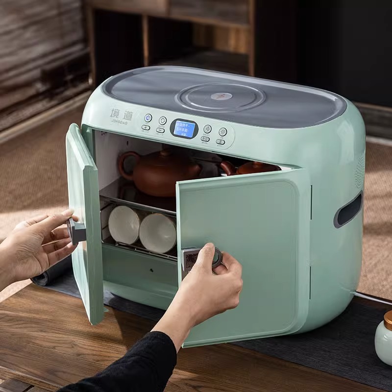 Tủ khử trùng Bộ trà Jingdao Tủ trà sấy khô khử trùng bằng tia cực tím đi kèm với loa Bluetooth Chức năng sạc không dây điện thoại di động