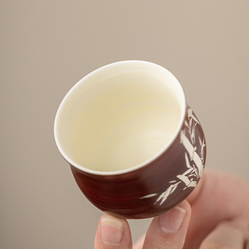 Cốc trà màu hồng táo gai, bộ trà gốm sứ gia dụng, cốc trà, cốc chủ nhân chuyên dụng cá nhân