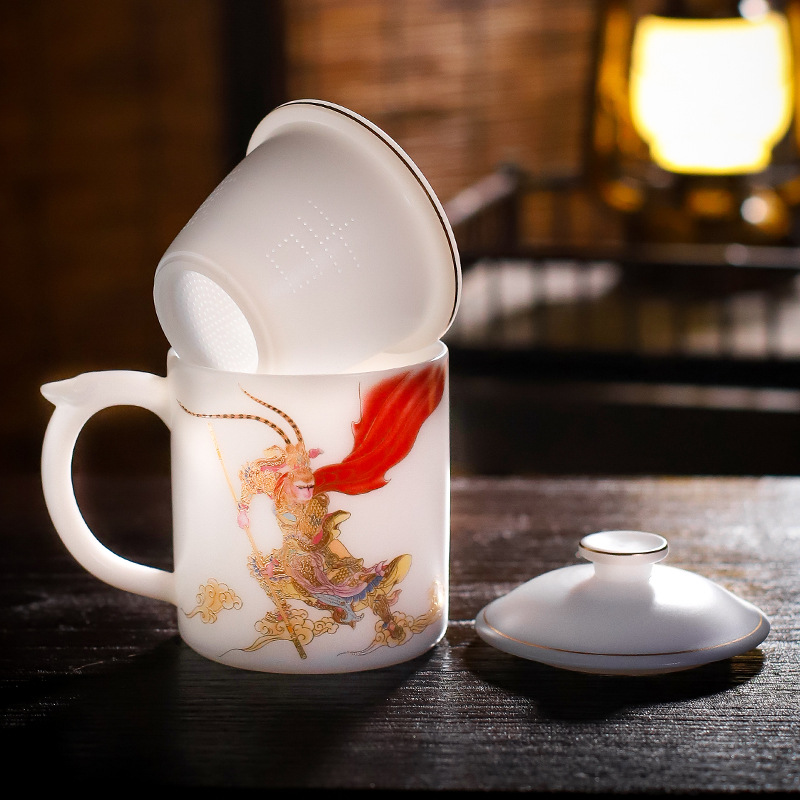 Guo Zhibao Cốc cá nhân cao cấp dành cho nam Bộ ba mảnh Cốc lọc trà