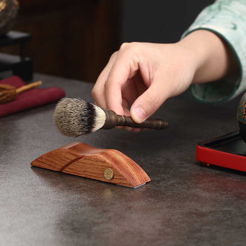 Bán buôn gỗ Đàn hương đen gỗ rắn Kungfu Phụ Kiện Giá Kệ kẹp Trà Kim Trà thìa đựng ấm bút giá đỡ chuyên dụng