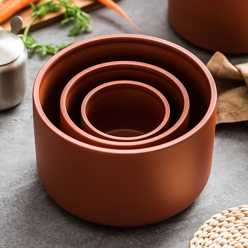 Dehua đỏ gốm chống nước hầm cao cấp hầm cốc súp cốc gốm bát retro trang trại ẩm thực nhà hàng đặc sản khách sạn