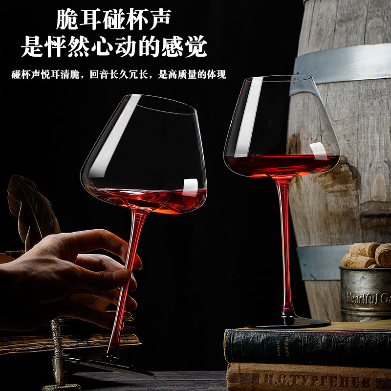 Nhà Máy bán hàng trực tiếp gia dụng lớn thắt nơ đen Bộ ly rượu vang đỏ thủy tinh pha lê cốc cao ly rượu vang Bình Đựng Rượu